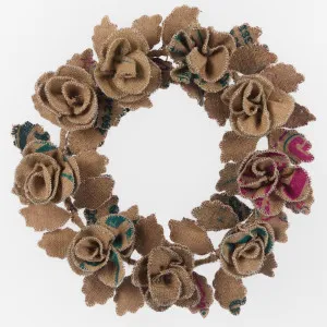 Recycled Jute Flower Wreath 50cm by Florabelle Living, a Christmas for sale on Style Sourcebook