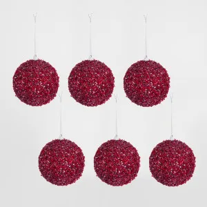 Ruby Crunch Bauble - Set of 6 by Florabelle Living, a Christmas for sale on Style Sourcebook