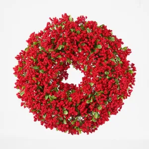 Fine Red Berry & Boxwood Wreath by Florabelle Living, a Christmas for sale on Style Sourcebook