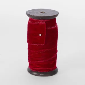 Frayed Velvet Ribbon Red 50mm x 5m by Florabelle Living, a Christmas for sale on Style Sourcebook