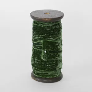 Frayed Velvet Ribbon Forest Green 50mm x 5m by Florabelle Living, a Christmas for sale on Style Sourcebook