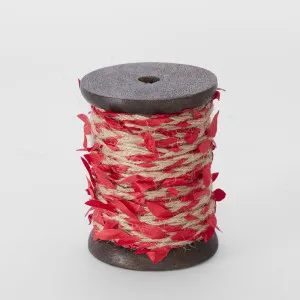Vine Leaf Ribbon Red 10mm x 10m by Florabelle Living, a Christmas for sale on Style Sourcebook