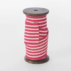 Carnivale Stripe Jute Ribbon Fuchsia 60mm x 5m by Florabelle Living, a Christmas for sale on Style Sourcebook