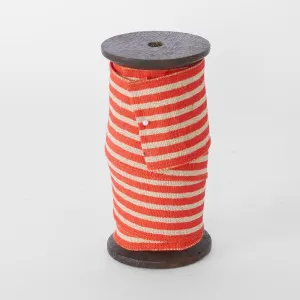 Carnivale Stripe Jute Ribbon Orange 60mm x 5m by Florabelle Living, a Christmas for sale on Style Sourcebook