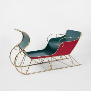 St Nicholas' Sleigh - Red & Green by Florabelle Living, a Statues & Ornaments for sale on Style Sourcebook