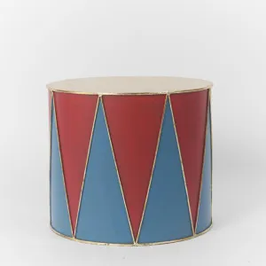 Antique Metal Drum Red & Blue by Florabelle Living, a Statues & Ornaments for sale on Style Sourcebook