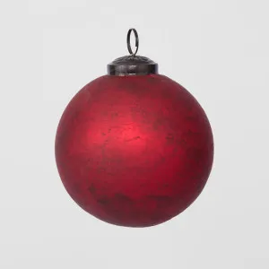 Antiqued Glass Bauble Red by Florabelle Living, a Christmas for sale on Style Sourcebook