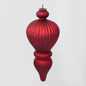 Antiqued Glass Hanging Finial Red X Large by Florabelle Living, a Christmas for sale on Style Sourcebook