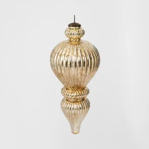 Antiqued Glass Hanging Finial Gold Large by Florabelle Living, a Christmas for sale on Style Sourcebook