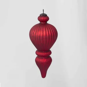 Antiqued Glass Hanging Finial Red Large by Florabelle Living, a Christmas for sale on Style Sourcebook