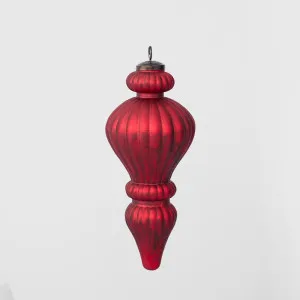 Antiqued Glass Hanging Finial Red Small by Florabelle Living, a Christmas for sale on Style Sourcebook