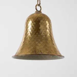 Dimpled Antique Gold Bell by Florabelle Living, a Christmas for sale on Style Sourcebook