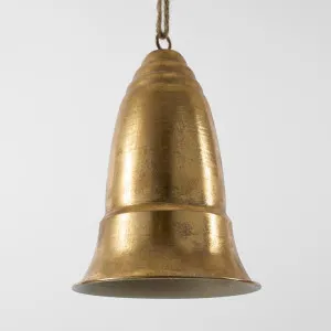 Antique Gold Ridged Tall Bell by Florabelle Living, a Christmas for sale on Style Sourcebook