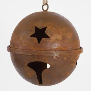 Rusty Round Star Bell Large by Florabelle Living, a Christmas for sale on Style Sourcebook