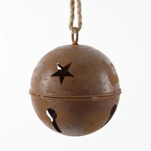 Rusty Round Star Bell Small by Florabelle Living, a Christmas for sale on Style Sourcebook
