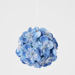 Glitter Hydrangea Bauble Blue by Florabelle Living, a Christmas for sale on Style Sourcebook