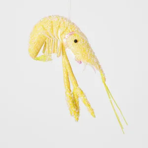 Lester Glitter Prawn Ornament Yellow by Florabelle Living, a Christmas for sale on Style Sourcebook