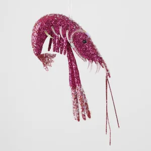 Lester Glitter Prawn Ornament Fuchsia by Florabelle Living, a Christmas for sale on Style Sourcebook