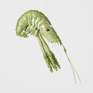 Lester Glitter Prawn Ornament Green by Florabelle Living, a Christmas for sale on Style Sourcebook