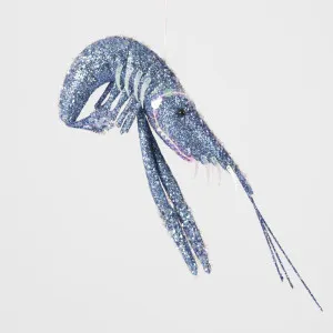 Lester Glitter Prawn Ornament Blue by Florabelle Living, a Christmas for sale on Style Sourcebook