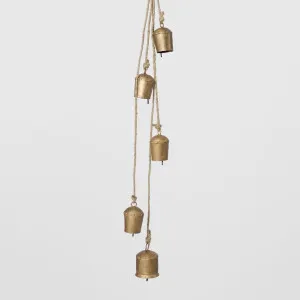 Mini Cow Bell Bunch Antique Gold by Florabelle Living, a Christmas for sale on Style Sourcebook