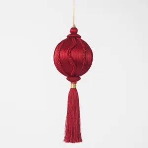 Silk Tassel Bauble Decoration Red by Florabelle Living, a Christmas for sale on Style Sourcebook