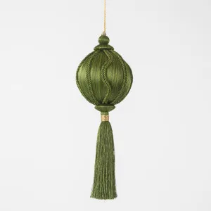 Silk Tassel Bauble Decoration Olive by Florabelle Living, a Christmas for sale on Style Sourcebook