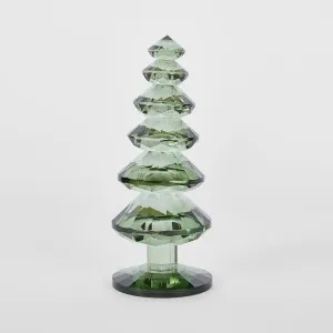 Lustre Glass Cut Tree Green by Florabelle Living, a Statues & Ornaments for sale on Style Sourcebook