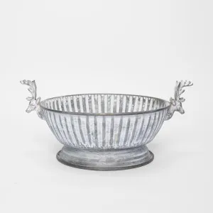 Antiqued Metal Reindeer Bowl by Florabelle Living, a Statues & Ornaments for sale on Style Sourcebook