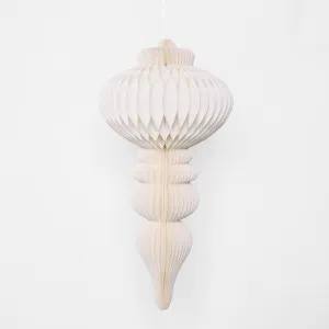 Giant Paper Spire Finial Decoration White by Florabelle Living, a Christmas for sale on Style Sourcebook