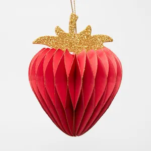 Paper Strawberry Hanging Decoration by Florabelle Living, a Christmas for sale on Style Sourcebook