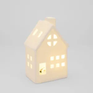 Light Up Porcelain House w. Chimney White Small by Florabelle Living, a Christmas for sale on Style Sourcebook