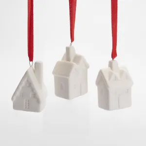 Porcelain House Trio Decorations by Florabelle Living, a Christmas for sale on Style Sourcebook