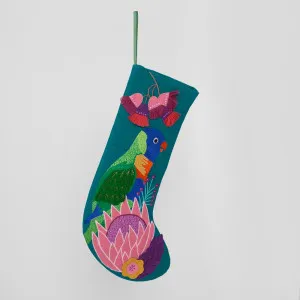 Lorikeet Stocking Emerald Green by Florabelle Living, a Christmas for sale on Style Sourcebook