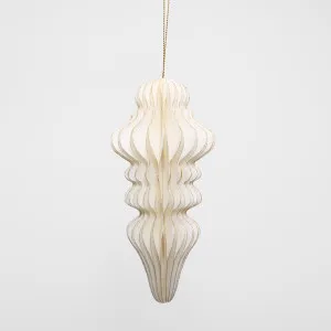Paper Finial Decoration White by Florabelle Living, a Christmas for sale on Style Sourcebook