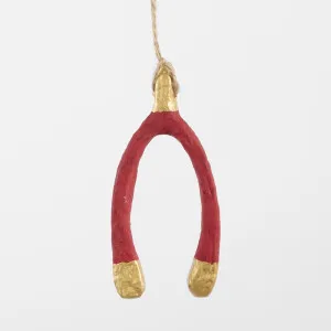 Mache Lucky Wishbone Tree Decoration Red by Florabelle Living, a Christmas for sale on Style Sourcebook