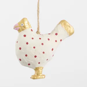 Mache Red Spotty Chicken Tree Decoration by Florabelle Living, a Christmas for sale on Style Sourcebook
