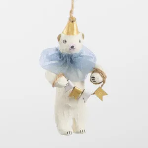 Mache Carnivale Bear Tree Decoration Blue by Florabelle Living, a Christmas for sale on Style Sourcebook