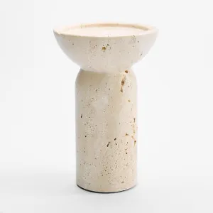 Eko Travertine Candle Stand Lge by Florabelle Living, a Lanterns for sale on Style Sourcebook