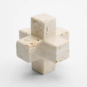 Gedd Travertine Sculpture by Florabelle Living, a Statues & Ornaments for sale on Style Sourcebook