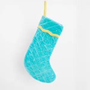La Dolce Vita Aqua & Yellow Stocking by Florabelle Living, a Christmas for sale on Style Sourcebook