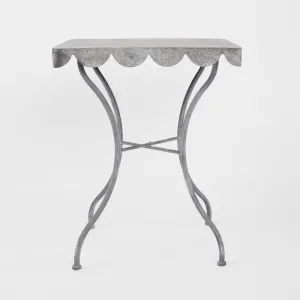 Positano Scalloped Metal Table by Florabelle Living, a Statues & Ornaments for sale on Style Sourcebook