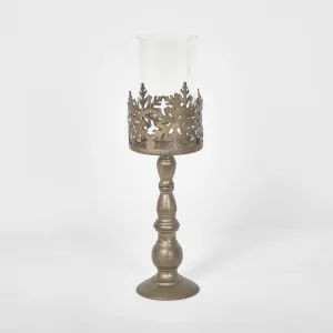 Snow Candle Holder Tanish by Florabelle Living, a Christmas for sale on Style Sourcebook