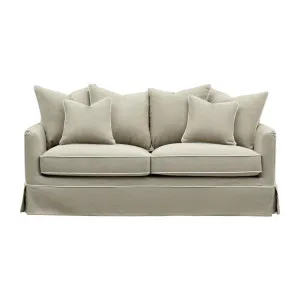 Noosa Hamptons 2.5 Seat Sofa Natural W/White Piping by Florabelle Living, a Stools for sale on Style Sourcebook