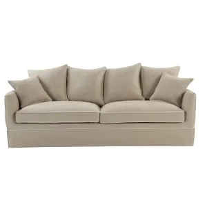 Noosa Hamptons 3 Seat Sofa Natural W/White Piping by Florabelle Living, a Sofas for sale on Style Sourcebook