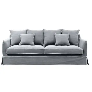 Noosa Hamptons 3 Seat Queen Sofa Bed Grey W/White Piping by Florabelle Living, a Sofas for sale on Style Sourcebook