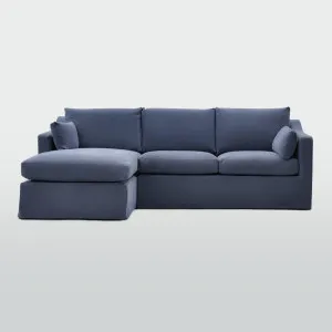 Clovelly 3 Seater Left Chaise Sofa Navy by Florabelle Living, a Sofas for sale on Style Sourcebook