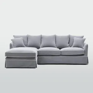 Noosa 3 Seater Left Chaise Sofa Grey by Florabelle Living, a Sofas for sale on Style Sourcebook
