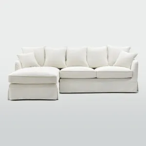 Noosa 3 Seater Left Chaise Sofa Ivory by Florabelle Living, a Sofas for sale on Style Sourcebook