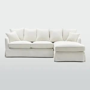 Noosa 3 Seater Right Chaise Sofa Ivory by Florabelle Living, a Sofas for sale on Style Sourcebook